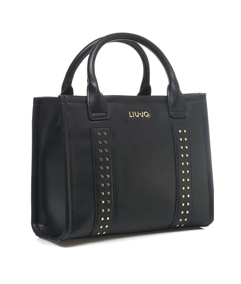 Borsa a mano con dettaglio borchie #nero