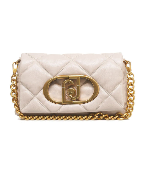 Borsa a tracolla “LaPuffy” in matelasse #beige