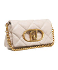 Borsa a tracolla “LaPuffy” in matelasse #beige