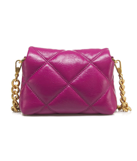 Mini bag “LaPuffy” in matelasse #pink