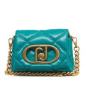 Mini bag “LaPuffy” in matelasse #blu