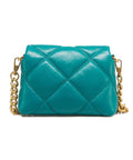 Mini bag “LaPuffy” in matelasse #blu