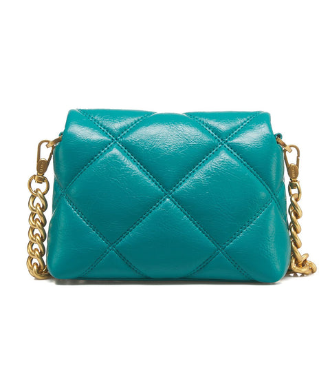 Mini bag “LaPuffy” in matelasse #blu