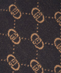 Stola jacquard con logo #nero