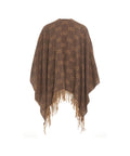 Poncho con monogramma #marrone