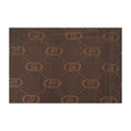 Stola con logo jacquard #marrone