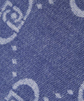 Stola con logo jacquard #blu