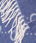 Stola con logo jacquard #blu