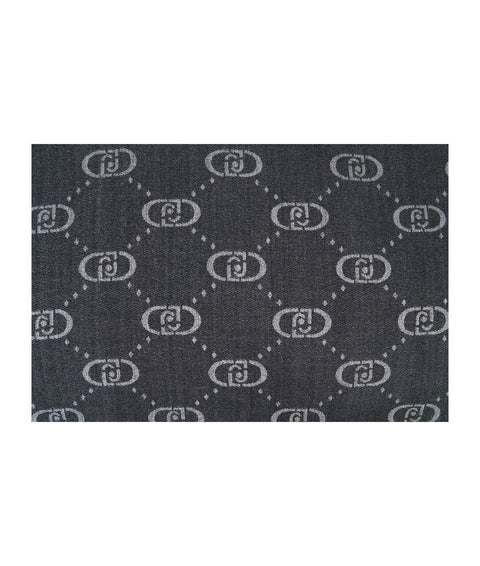 Stola con logo jacquard #grigio