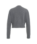 Cardigan cropped in maglia #grigio