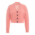 Cardigan cropped in maglia #rosa