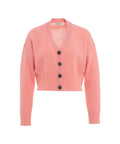 Cardigan cropped in maglia #rosa