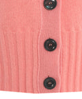 Cardigan cropped in maglia #rosa