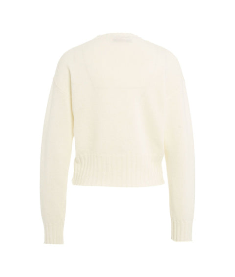 Maglione cropped #bianco