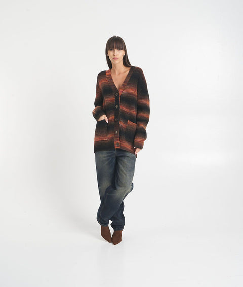 Cardigan in misto alpaca #multicolore