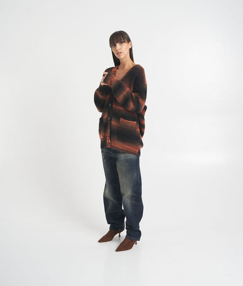 Cardigan in misto alpaca #multicolore