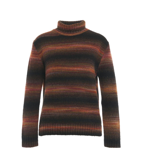 Maglione dolcevita in misto alpaca #multicolore