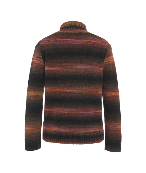 Maglione dolcevita in misto alpaca #multicolore