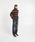 Maglione dolcevita in misto alpaca #multicolore