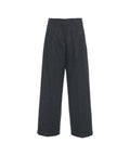 Pantaloni a pieghe in misto lana #grigio