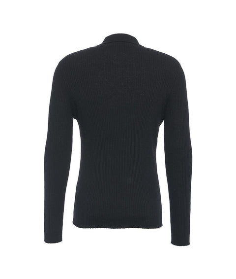 Polo in misto alpaca #nero