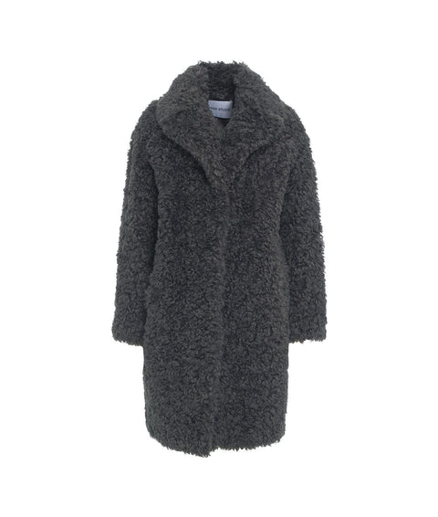 Cappotto in eco-pelliccia 'Camille Cocoon' #grigio