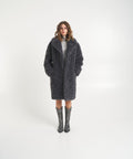 Cappotto in eco-pelliccia 'Camille Cocoon' #grigio