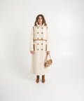 Cappotto lungo in eco-pelliccia 'Bibi' #marrone