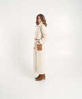 Cappotto lungo in eco-pelliccia 'Bibi' #marrone