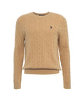 Maglione in maglia intrecciata #beige