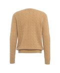 Maglione in maglia intrecciata #beige