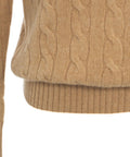 Maglione in maglia intrecciata #beige