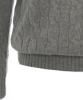 Maglione in maglia intrecciata #grigio