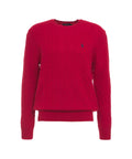 Maglione in maglia intrecciata #rosso