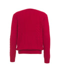 Maglione in maglia intrecciata #rosso