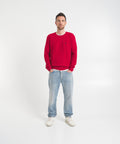 Maglione in maglia intrecciata #rosso