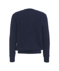 Maglione in maglia intrecciata #blu