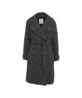 Cappotto doppiopetto in tweed #nero