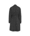 Cappotto doppiopetto in tweed #nero