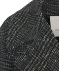 Cappotto doppiopetto in tweed #nero