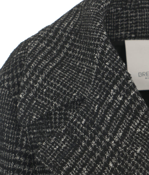 Cappotto doppiopetto in tweed #nero