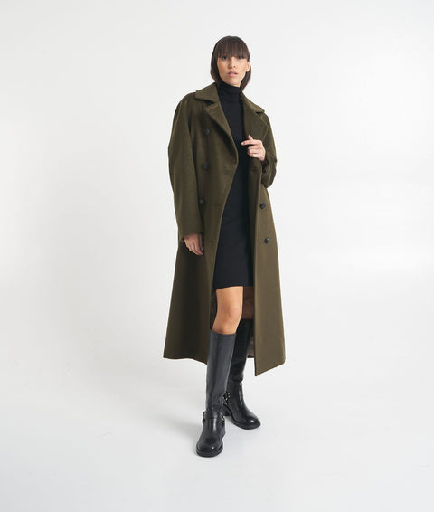 Cappotto in lana vergine #verde