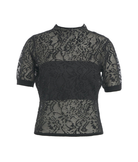 Maglia lupetto jacquard #nero