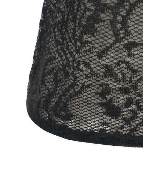 Maglia lupetto jacquard #nero