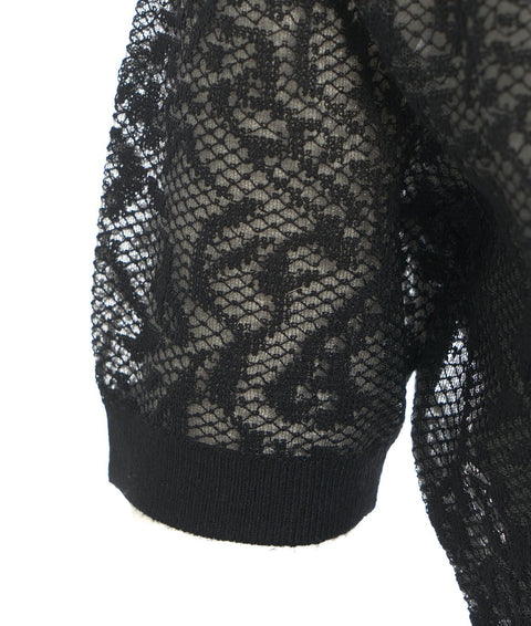 Maglia lupetto jacquard #nero