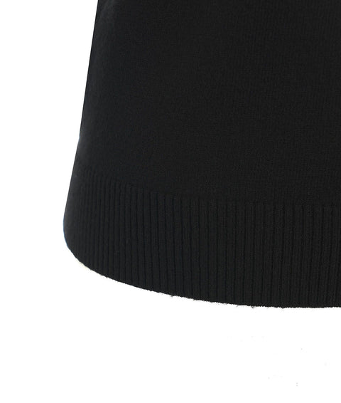 Maglia con applique di piume #nero