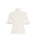 Maglia con applique di piume #bianco