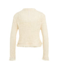 Pullover in maglia aperta con glitter #bianco