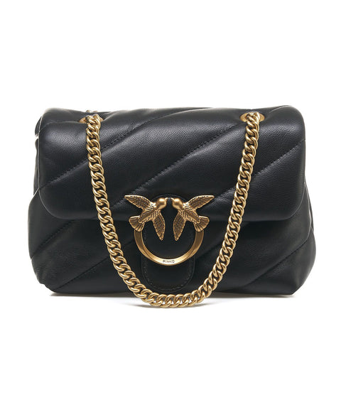 Crossbody 'Mini Love Puff' in nappa #nero