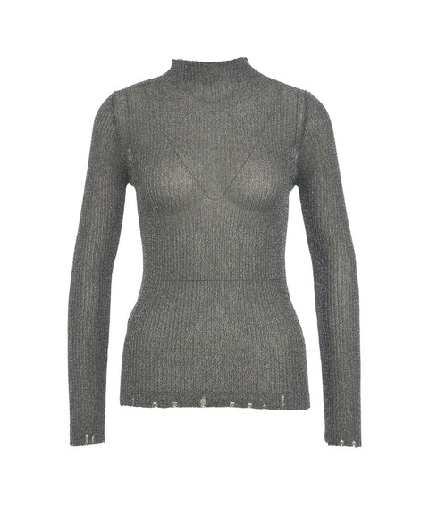 Maglione con glitter #grigio